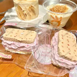 Cream Biscuit Cracker Taba Squishy Double Decker Cookie Squishy Mochi Toy Squeeze Toy Anti Stress Release Hand Relax Toy Gift