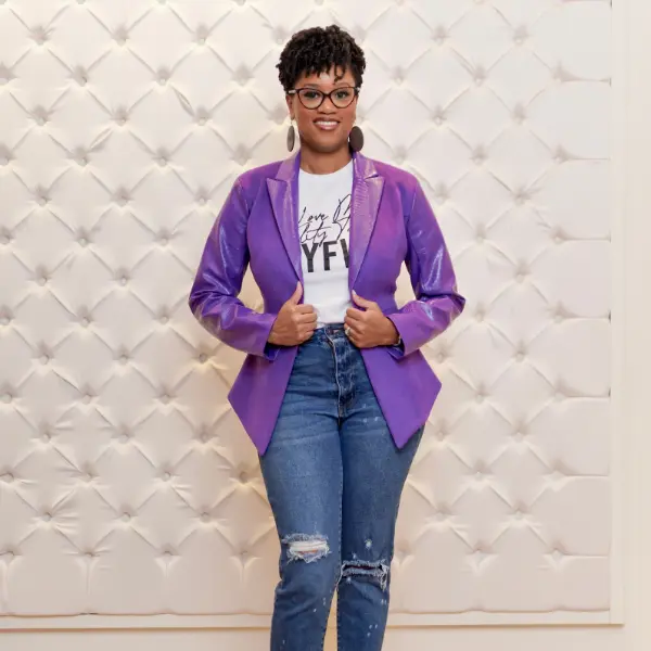 Plum Leather & Suede Jacket