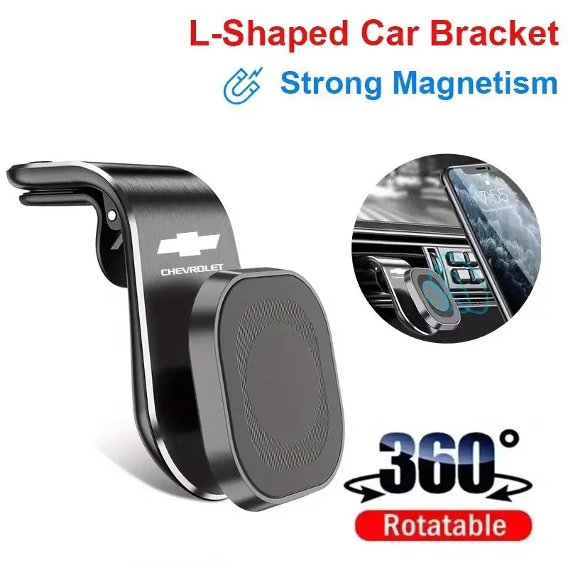 360° Magnetic Car Air Outlet Phone Holder, Compatible with Chevrolet Cruze Equinox Silverado Trailblazer Bolt Spark Z71 Aveo Camaro Impala, Car Phone Holders, Car Accessories