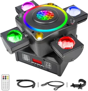 Moving Head Stage Light, LED DJ Lights with DMX512 Controller, Sound Activation, 4pcs 12W RGBW LED Beads,Dimmer Strobe Effect dj disco dj light Dynamic Color Mixing Compact And Portable