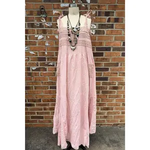 Miss Madam Pale Pink Maxi Dress