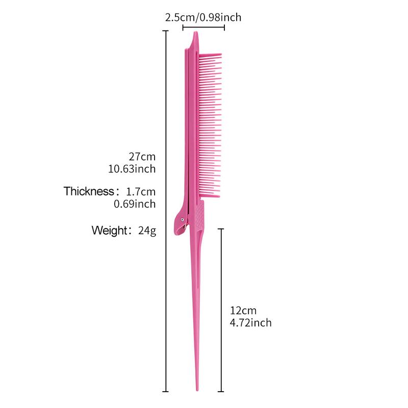 [Wequeen] HD Wig Cap Hair accessor Pink tip tail comb Candy colored alligator clip Haircare Heatless