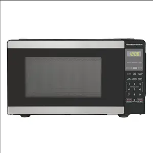 Hamilton Beach 0.9 Cu ft Countertop Microwave Oven 900 Watts For Quick Reheating Modern Stainless Steel Kitchen Appliance