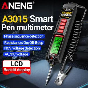 ANENF A3015 Smart pen multimeterLCD backlit display Smart pen multimeter ATUO Automatic identification|Resistance,Phase sequence detection  Automatic identification NCV voltage detection  AC/DC voltageSmart Smart Maintenance Assistant
