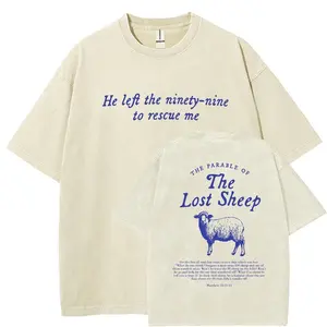Mathew 18:11-13 - The Parable Of The Lost Sheep Unisex T-Shirt | Graphic Cotton Print Shirts