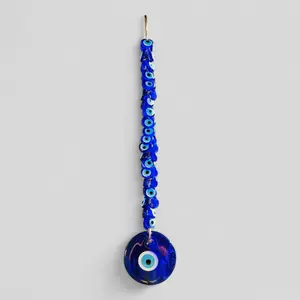41 Piece Macrame Blue Evil Eye Wall Hanging Decor Nazar Boncuk
