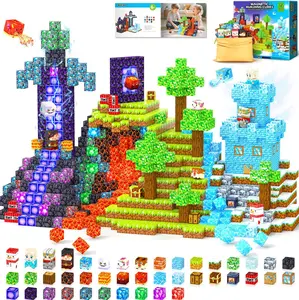 200PCS-Magnetic Building Blocks with Drawstring Bag STEM Montessori Christmas Children Toys Gift Set