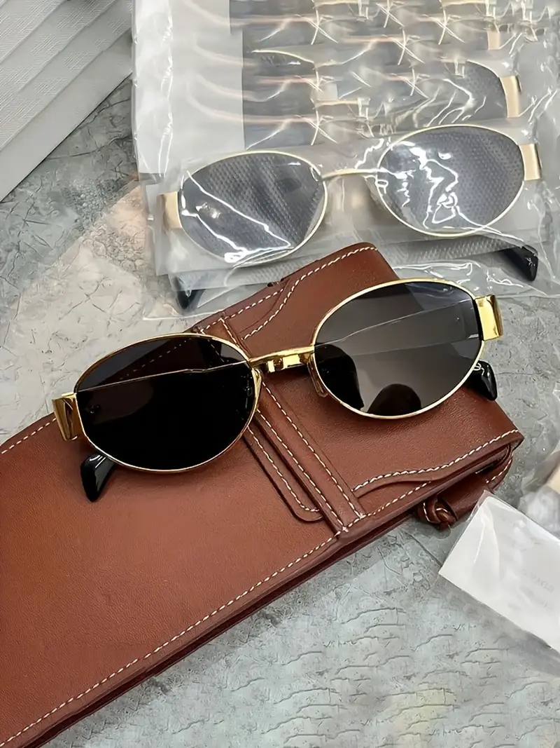 vintage oval sunglasses - TikTok Shop display picture 3