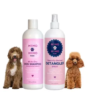 MIMO MIMO Paws All-In-One Dog Shampoo & Leave-In Detangler Spray Ultimate Grooming Set for Sensitive Skin Safe Gentle Formula 16 fl oz/473 mL