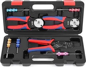 Knoweasy Crimp Tool Kit for Deutsch DT Connectors: Close Barrel and Open Barrel Crimper, Deutsch Removal Extraction Tool, Solid and Stamped Contacts, Weather Pack Terminals - Includes 8PCS tool kit storage case Professional Household auto repair