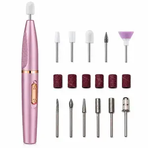 Variable Speed Electric Nail File Drill, 11-in-1 Portable Manicure Pedicure Kit for Gel Polish Removal, Cuticle Cleanup & Nail Art, Easy At-Home Salon Tool for Beginners, Travel & Gift for Women, summerwins