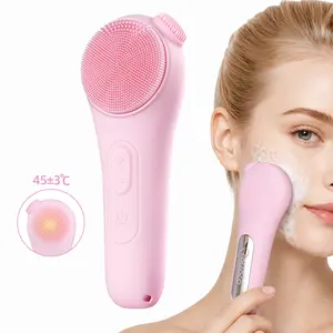 Cotsoco Facial Cleansing Brush, Heated Vibrating Facial Cleansing Device, Electric Facial Cleanser for Deep Cleansing, Gifts for Men Women, Mother's Day Father's Day, Summervibes