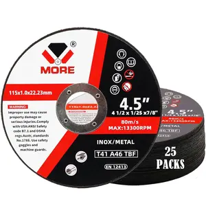 25 Pack Cut Off Wheel 4 1/2 Inch  Wheels 4-1/2" x 3/64" x 7/8" Ultra Thin for Metal & Stainless Steel,Angle   Wheel, Discs with Aggressive
