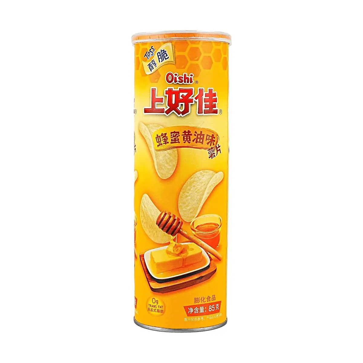 OISHI Honey Butter Potato Chips 85g - Crispy Sweet & Salty Snack, Korean Inspired Flavor