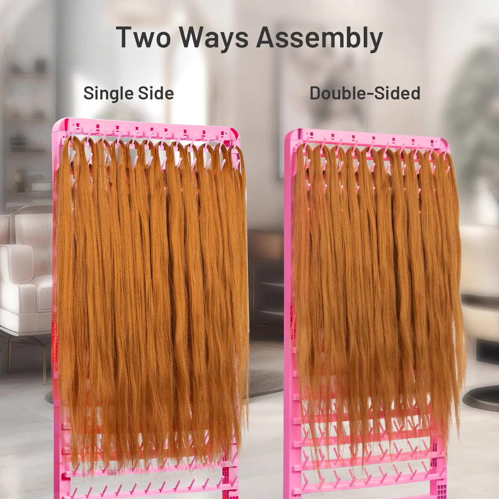 Adjustable 2-Sided Hair Braiding Rack with Wheels - TikTok Shop