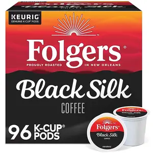 Folgers Black Silk Coffee, Keurig K-Cup Pod, Dark Roast