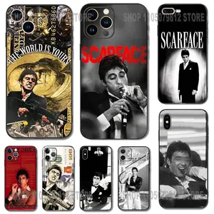 T-Tony M-Montana S-Scarface Phone Case For iPhone 17 16,15,14,13,12,11,Pro,Plus,Air Soft Silicone Black Shockproof
