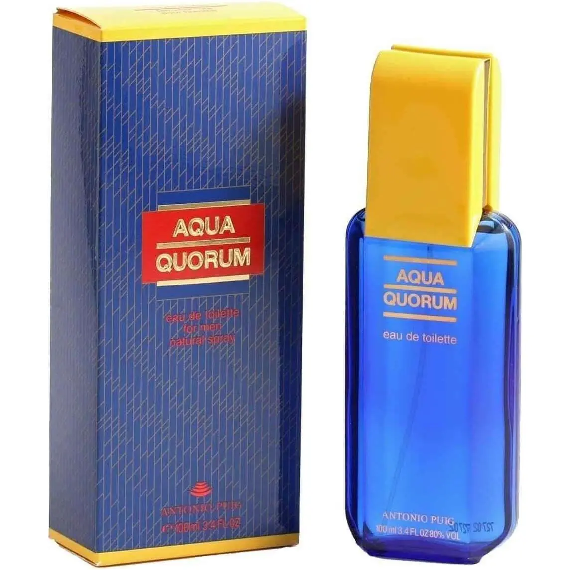 Antonio Puig AQUA QUORUM Men's EDT Cologne - 3.4 fl oz Boxed Masculine Spray-On Fragrance, Refreshing Spicy Scent with Lavender Hint, Daywear, New in Box, Boxed Men's Fragrance, Masculine Men's Fragrance