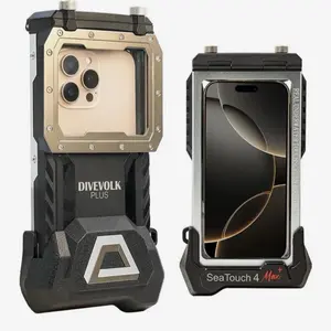 DIVEVOLK SeaTouch 4 MAX PLUS Underwater Housing with Touchscreen Functionality, Gel Membrane for Smart & Wearable Device Protection