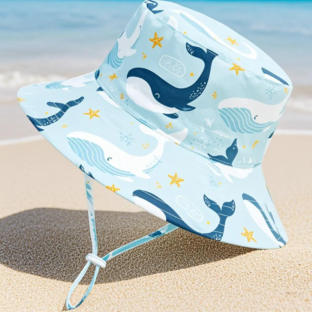 KHB16 Baby Sun Hat Baby Boy Hats Toddler Hat UPF 50+ Bucket Hat for Baby Girls Infant Beach Hat with Wide Brim Kids Caps