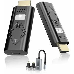 HDMI Extender,  HDMI Transmitter and Receiver, 2.4/5GHz Plug & Play, for Streaming Video and Audio to  from Laptop/Pc/Tv Box(1080P-)