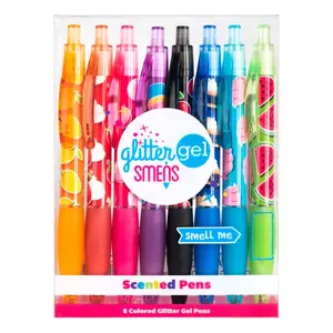Scented Glitter Gel Smens Grip Pens Set