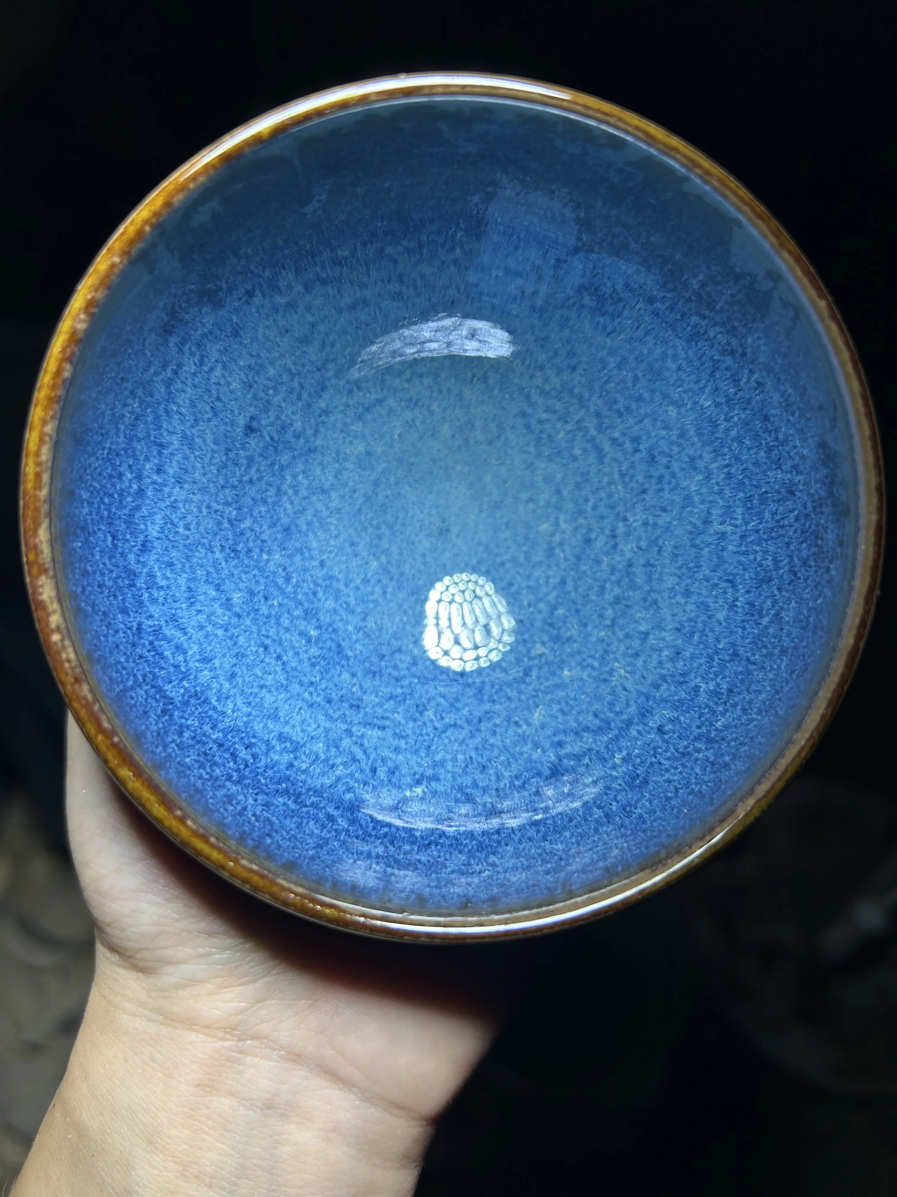 Traditional Jianzhan Tea Cup - Freshly Fired Clay Ceramic Tea Cup, On-Site Craft 1-of-a-Kind Cultural Collectible, Ideal Gift for Collectors & Ocean-Themed Enthusiasts, Ceramic Beverage Cup