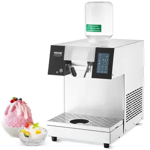 Summervibes VEVOR Commercial Snowflake Ice Machine, 507LBS/24H Snowflake Ice Maker, Stainless Steel Ice Shaver Machine, Electric Snow Cone Maker, Air Cooling System for Rapid Heat Dissipation, for Bakery, Cafe