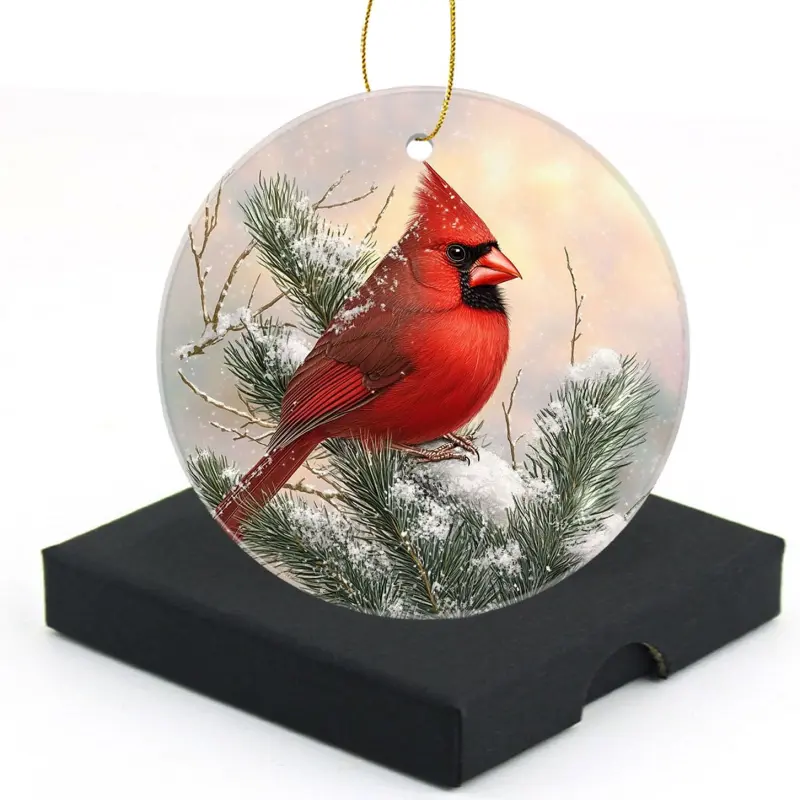 Round Christmas Ornaments Ceramic Christmas Tree Decorations Holiday Decorations
