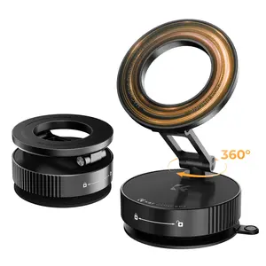 K&F CONCEPT Cell Phone Car Mount - 360 °   Rotatable, Foldable, Adjustable Suction Cup Holder, Universal for iPhone 17 Pro MAX 16/15/14/13/12 & Android Devices, Suction Cup Mount