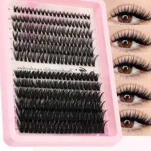 240 Cluster 40D & 80D Mixed DIY Eyelash Clusters, Soft Fluffy Texture, Reusable Beginner Friendly, Perfect for Daily Wear, Dates, Parties