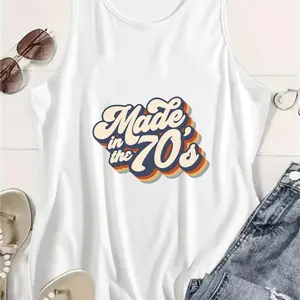 Retro 70s Tank Top Made in the 70s Graphic Vintage Disco Sleeveless Top women women's