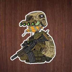 Tactical Duck Sticker, Military Vinyl Decal For Gun Enthusiasts and Hunters, Duck Hunting Decal, Outdoor Sports Sticker, Outdoor Adventure, Sticker Vinyl Waterproof