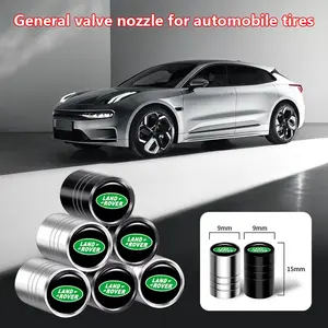Land Rover Car Tire Valve Cap, Rubber Cover with Ring Lock, Stylish Accessory for Land Rover Vehicles, Automotive Parts