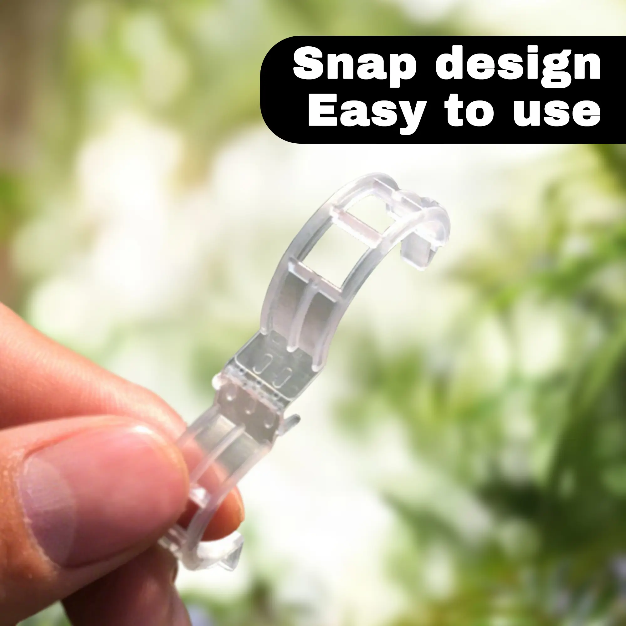 100 Counts Plant Support Clips, Professional-Grade Trellis Clamps – 360° Adjustable for Hydroponics & Soil