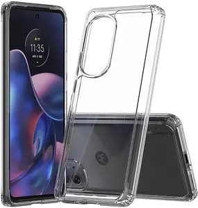 Clear Case for Motorola Edge 5G 2022, Aquaflex Semi-Flexible TPU [Shock Absorbing] Transparent Phone Cover for Moto XT2063 Series