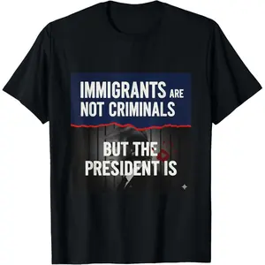 Men's Crewneck Sweater with Immigrants Are Not Criminals Graphic Print, Casual Soft Fabric Long Sleeve Pullover Top for Menswear