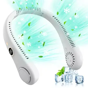 Portable Neck Fan with Dual Blades – USB Rechargeable Hands-Free Cooling Wearable Fan for Travel, Sports & Outdoor, Quiet & Lightweight 🇺🇸 Fast Ship