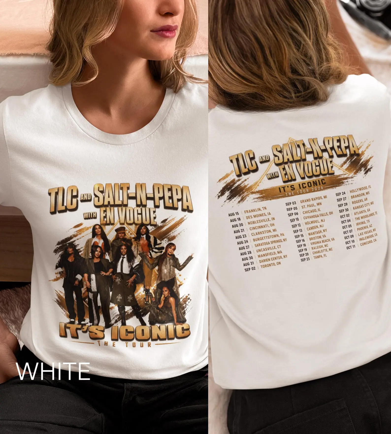 Unisex TLC Salt-N-Pepa Tour 2026 Shirt, It's Iconic Tour Tee, 90s R&B Hip Hop Vintage Style Graphic T-Shirt