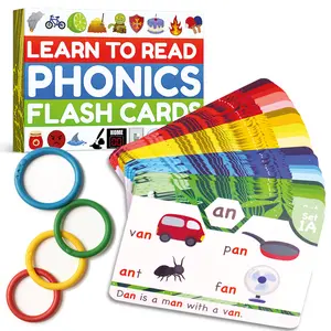 Bambino Tree Phonics Flash Cards - Learn to Read Phonics with Color Coded Levels - Educational Flashcards covers Letter Sounds, Digraphs, CVC Blends, Long Vowel Sounds and more for ages 4-8