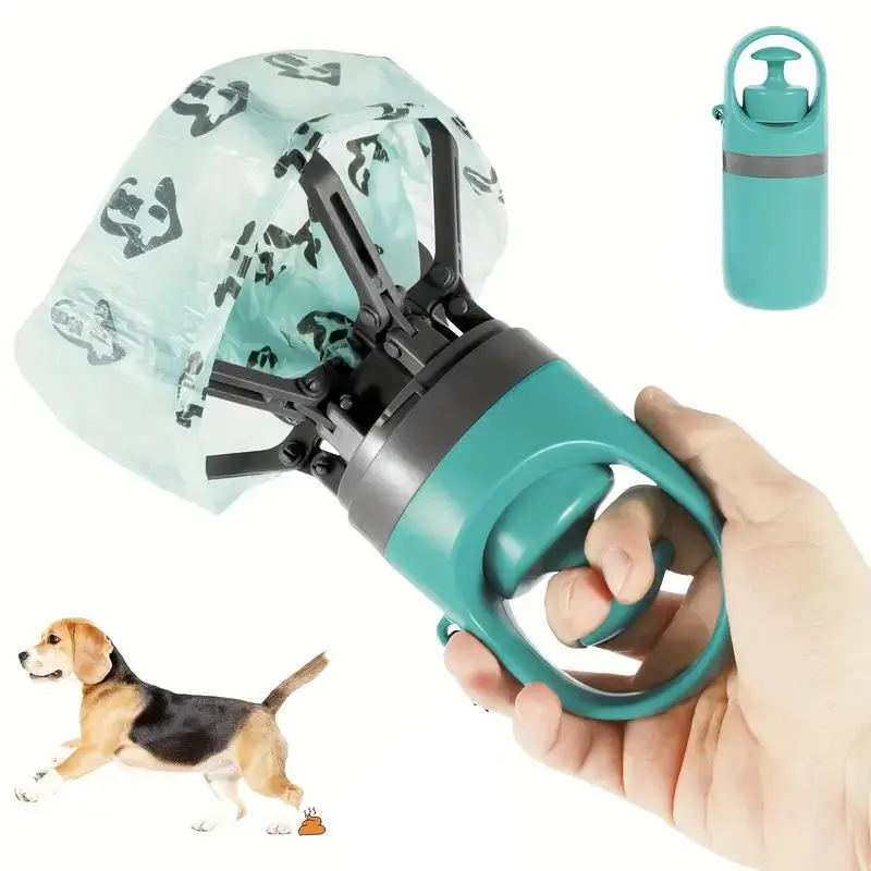 Portable Pet Poop Scoopers with Pet Waste Bag Dispenser Inside, Lightweight Outdoor Cleaning Tool for Dogs & Cats, Pet Outdoor Accessories