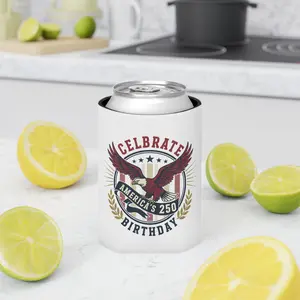 America's 250 Birthday Eagle Can Koozie | Patriotic Independence Day