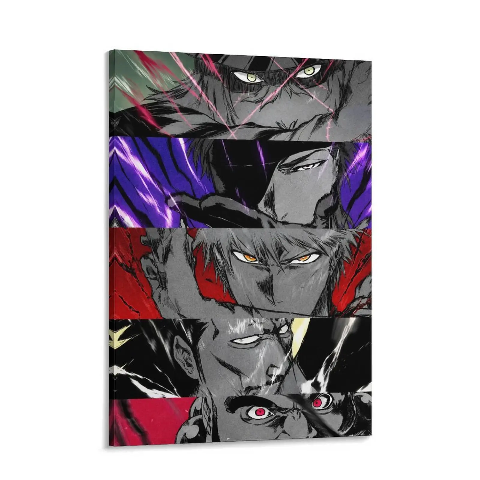 Aesthetic Bleach Ichigo & Aizen Anime Eyes Canvas Print Poster, Modern Shonen Wall Art Decor for Man Cave, Bedroom Decor (Home Supplies Posters & Prints), Artistic