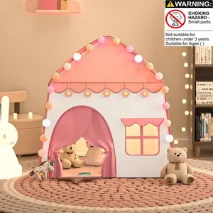 Family Indoor Outdoor Game Tent, Flowers Blossoming Toy House, No Light Included, Perfect for Playtime & Fun Activities, Outdoor Playhouse