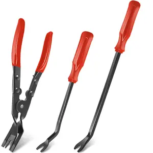 3 Pcs Auto Clip Pliers Set & Fastener Remover Car Trim Rivet Removal Pry Tool Repair Kit with Storage Bag for Automotive Door Panel