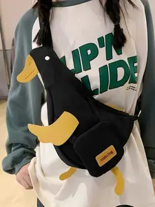 1pc Stylish Minimalist Casual Cute Color-Blocked Asymmetrical Bag Duckling Bag Perfect for Daily Commuting, Shopping, School, or Gifting Versatile Women's Essential Shoulder Bag/Crossbody Bag