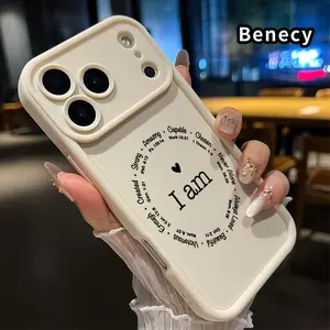 TPU Phone Case for iPhone 17 Pro Max 16 15 14 Plus 13 12 Mini 11 XR X XS Air E I Am Pattern Pocket-Friendly Shockproof Silicone Protective Soft Smartphone Casing