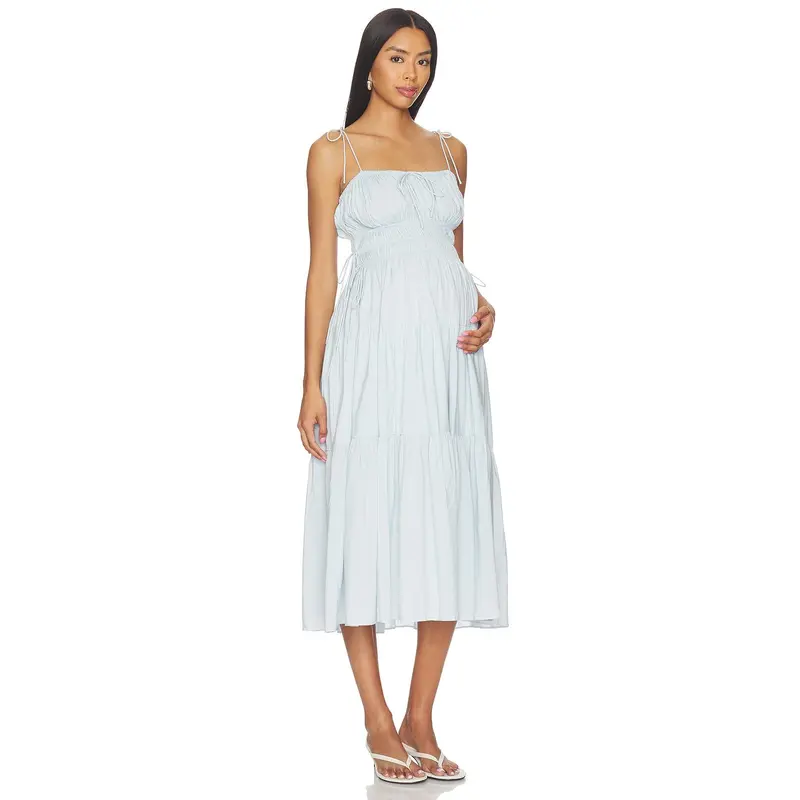 bumpsuit blue dress BUMPSUIT: The Rosie Dress (Powder Blue) – Bump City main image 0