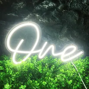 One Letter Design Neon Sign, USB Powered Neon Light Sign, Decorative Neon Light for Birthdays, Weddings, and Parties, Party Decoration Supplies