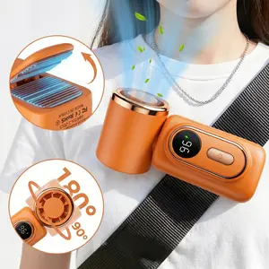 Mini Portable Handheld Clip Fan 3-in-1 Rechargeable 3000mAh Battery, 5 Speeds, 180° Adjustable Airflow, USB Cooling, Perfect for Travel, Office, and Personal Use - Protection